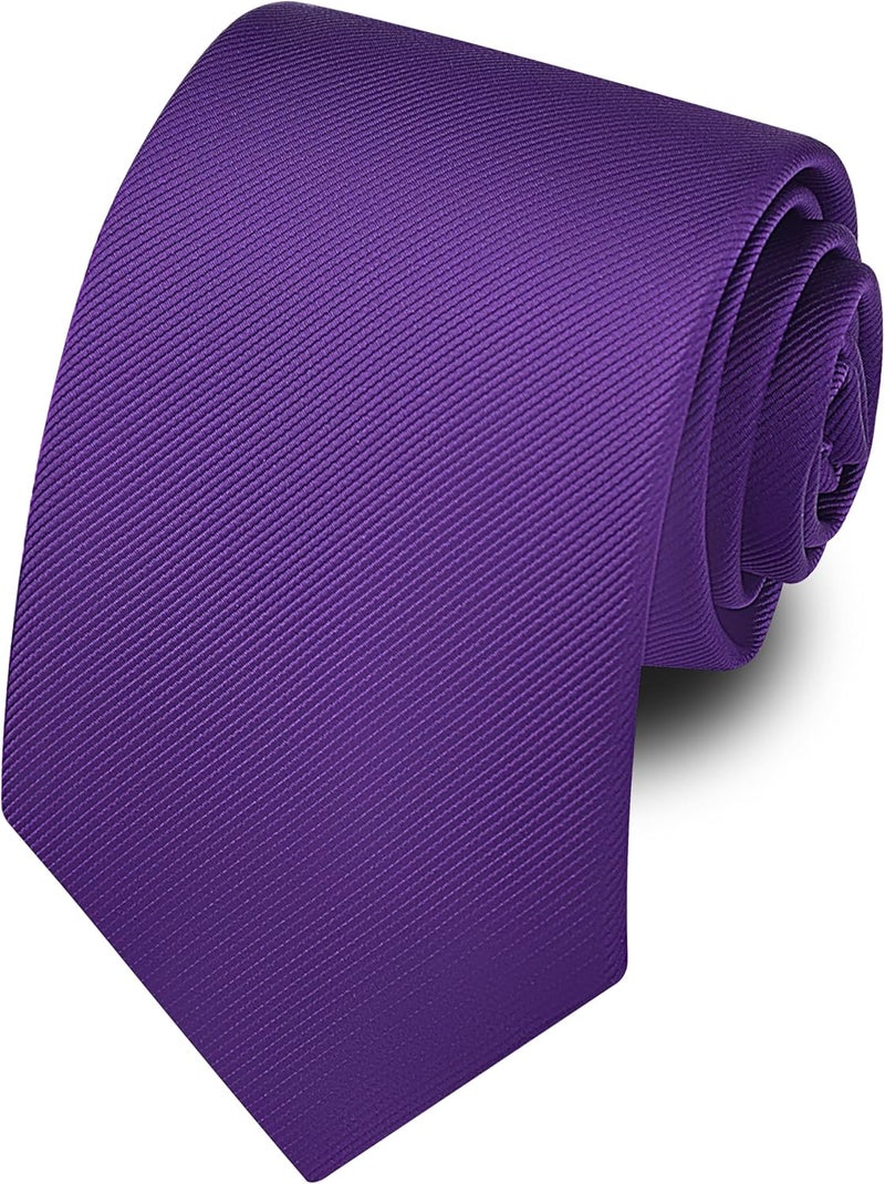 Branduce 63'' XL Tie Mens Extra Long Solid Woven Necktie for Men Big and Tall + Gift Box - Image 1